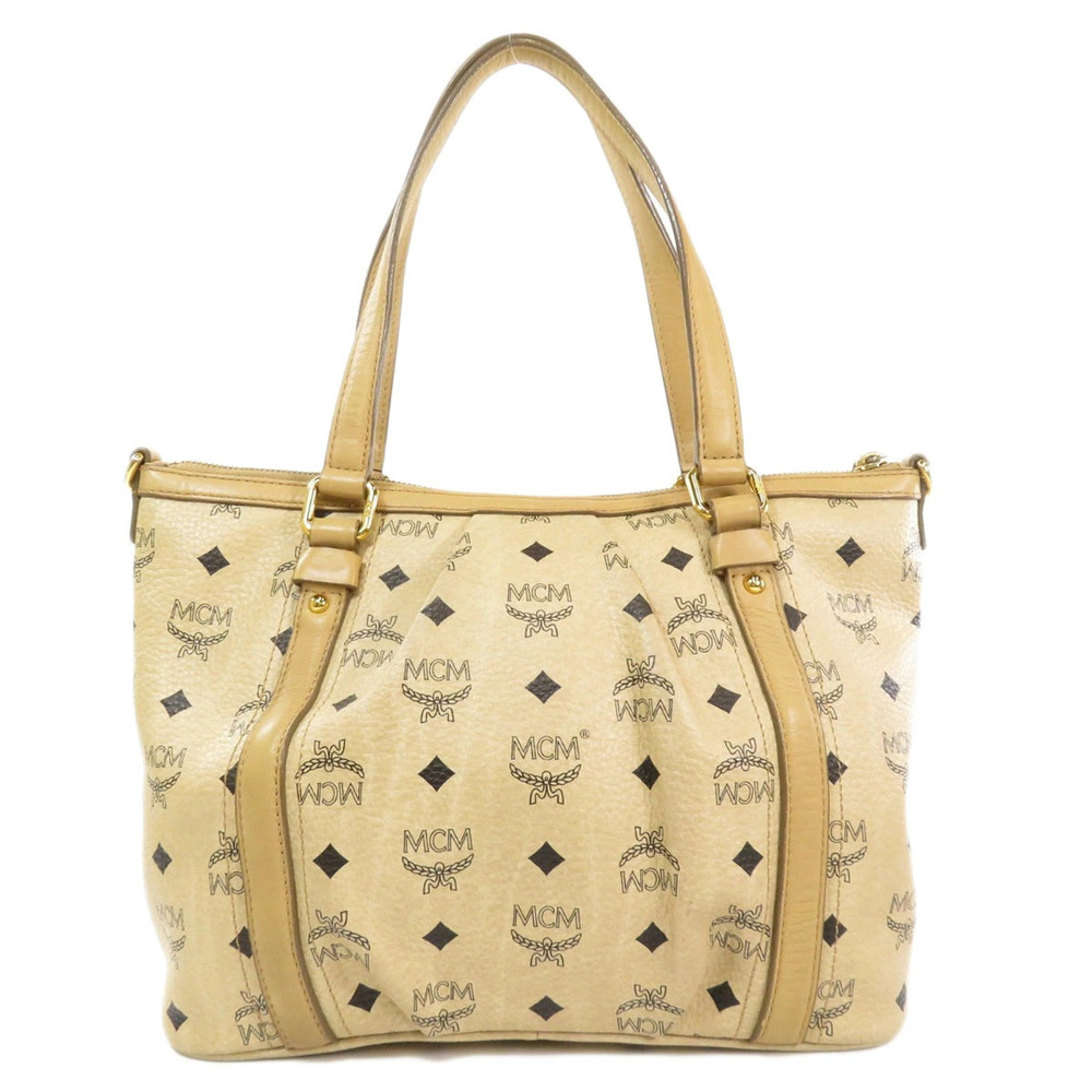 Mcm Tote Bag Leather Black